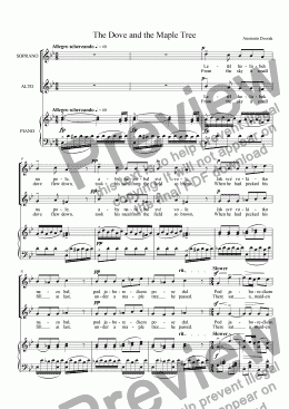 page one of The Dove and the Maple Tree; Op. 32, No. 6