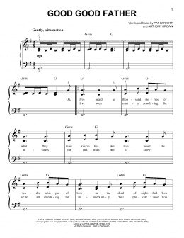 page one of Good Good Father (Easy Piano)