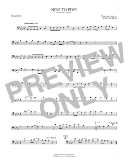 page one of Nine To Five (Trombone Solo)