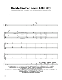 page one of Daddy, Brother, Lover, Little Boy (Guitar Tab)