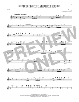 page one of Star Trek The Motion Picture (Flute Solo)