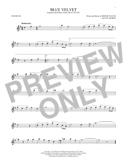 page one of Blue Velvet (Tenor Sax Solo)