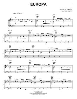 page one of Europa (Piano Solo)