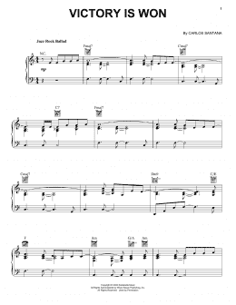 page one of Victory Is Won (Piano Solo)