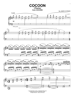page one of Cocoon (Theme) (Piano Solo)