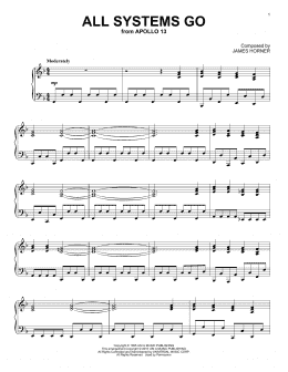 page one of All Systems Go (Piano Solo)