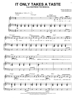 page one of It Only Takes A Taste (from Waitress The Musical) (Piano & Vocal)