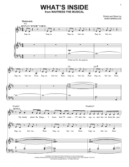 page one of What's Inside (from Waitress The Musical) (Piano & Vocal)
