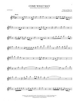 page one of Come What May (from Moulin Rouge) (Alto Sax Solo)