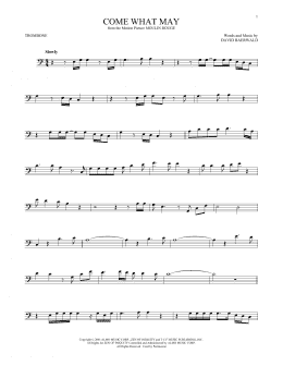 page one of Come What May (from Moulin Rouge) (Trombone Solo)