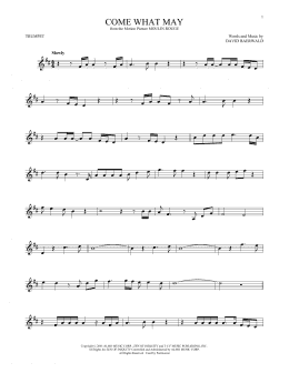 page one of Come What May (from Moulin Rouge) (Trumpet Solo)