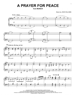 page one of A Prayer For Peace (Piano Solo)