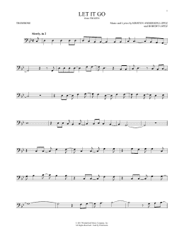 page one of Let It Go (from Frozen) (Trombone Solo)