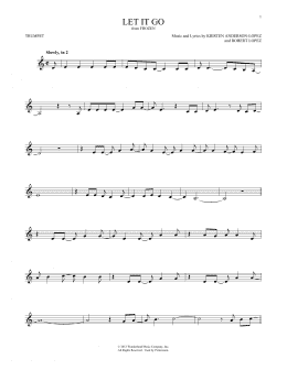 page one of Let It Go (from Frozen) (Trumpet Solo)