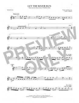 page one of Let The River Run (Tenor Sax Solo)