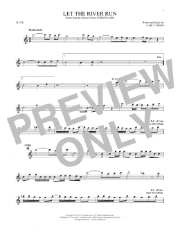 page one of Let The River Run (Flute Solo)