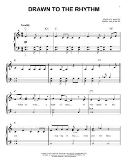 page one of Drawn To The Rhythm (Easy Piano)