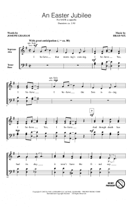 page one of An Easter Jubilee (SATB Choir)