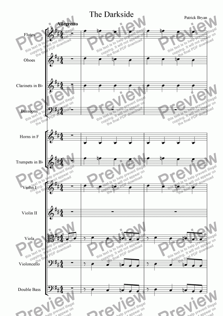 page one of The Darkside (Orchestral)