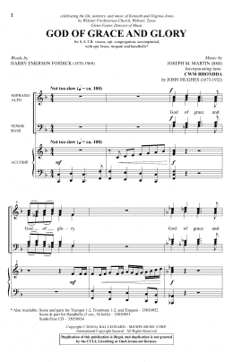 page one of God Of Grace And Glory (SATB Choir)