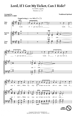 page one of Lord, If I Got My Ticket, Can I Ride? (SATB Choir)
