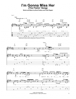 page one of I'm Gonna Miss Her (The Fishin' Song) (Guitar Tab (Single Guitar))