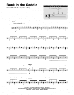 page one of Back In The Saddle (Drums Transcription)