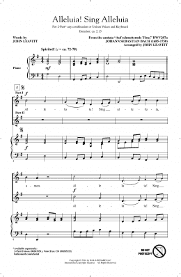 page one of Alleluia! Sing Alleluia (2-Part Choir)