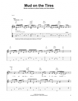 page one of Mud On The Tires (Guitar Tab (Single Guitar))