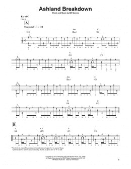 page one of Ashland Breakdown (Banjo Tab)