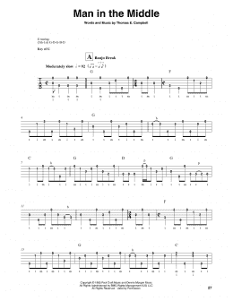 page one of Man In The Middle (Banjo Tab)
