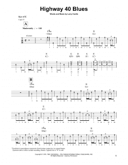 page one of Highway 40 Blues (Banjo Tab)
