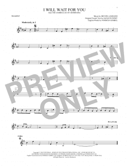 page one of I Will Wait For You (Trumpet Solo)