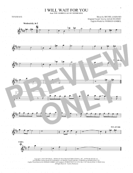 page one of I Will Wait For You (Tenor Sax Solo)