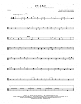 page one of Call Me (Viola Solo)