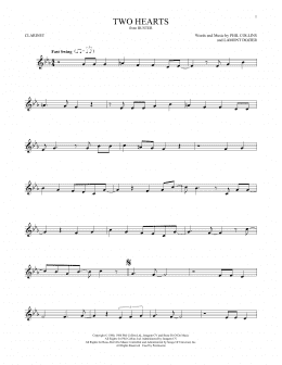 page one of Two Hearts (Clarinet Solo)
