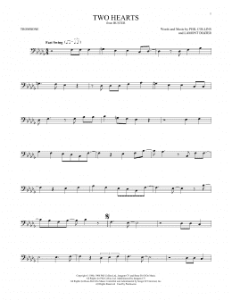 page one of Two Hearts (Trombone Solo)