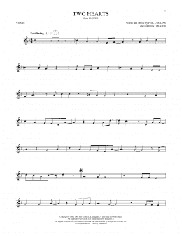 page one of Two Hearts (Violin Solo)