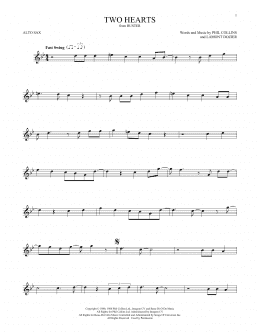 page one of Two Hearts (Alto Sax Solo)