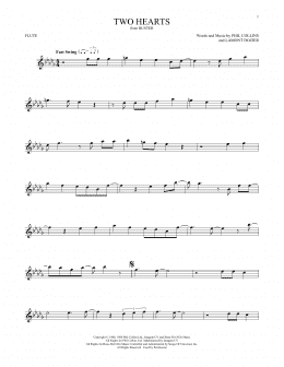 page one of Two Hearts (Flute Solo)