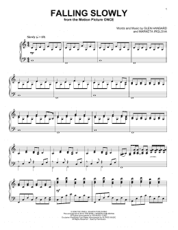page one of Falling Slowly (from Once) (Piano Solo)