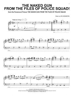 page one of The Naked Gun From The Files Of Police Squad! (Piano Solo)