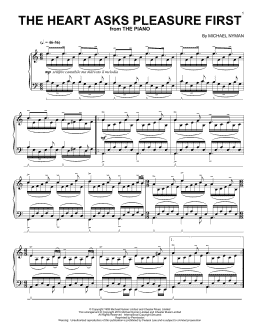 page one of The Heart Asks Pleasure First (Piano Solo)