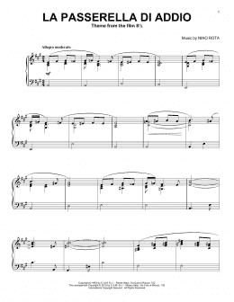 page one of La Passerella Di Addio (Piano Solo)