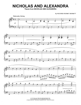 page one of Nicholas And Alexandra (Piano Solo)