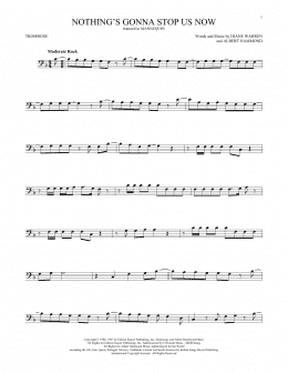 page one of Nothing's Gonna Stop Us Now (Trombone Solo)