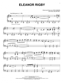 page one of Eleanor Rigby [Jazz version] (Piano Solo)