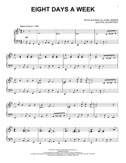 page one of Eight Days A Week [Jazz version] (Piano Solo)