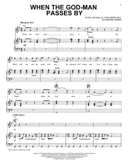 page one of When The God Man Passes By (Piano, Vocal & Guitar Chords (Right-Hand Melody))