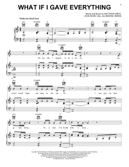 page one of What If I Gave Everything (Piano, Vocal & Guitar Chords (Right-Hand Melody))